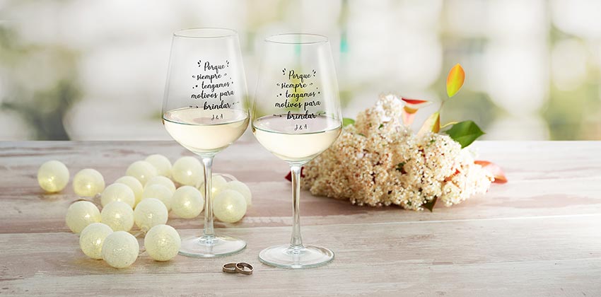 😍 La mejor selección de copas de vino personalizadas para boda!!!