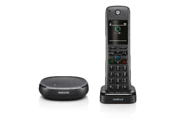 Motorola teléfono Alexa fondo blanco